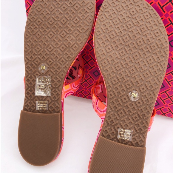 Tory Burch Miller Sandals Coral Pink 7 7.5 8 8.5 - Picture 7 of 7